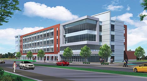 The UIndy Health Pavilion will be built at the southwest corner of Hanna and State avenues. 