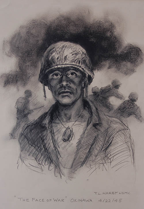 "The Face of War" by T.L. Harby Okinawa, 1945
