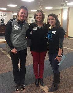 From left: Hannah Mangus, Jennifer McCormick, Shelby Hale