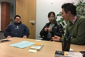 From left: Gary Bates, Lisa Kim and Derek Zhao