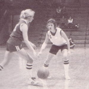 Willey, right, on the court in the 1970s.