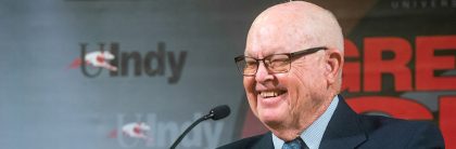 Dr. Kenneth Borden at the Athletic Hall of Fame induction banquet in February 2017. (Photo by D. Todd Moore)