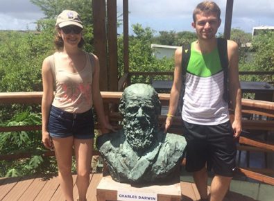 Lauren Bryant and Casey Wendorff took part in a study abroad trip to the Galapagos Islands.