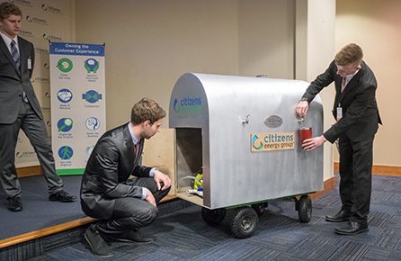 Engineering students designed a "water wagon" for Citizens Energy as part of the Design Spine curriculum.