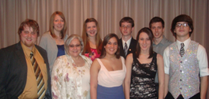 Audrey Cunningham, front row, second from left, with the Speech & Debate Team in 2011.