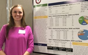 Karlie LaGrotte '18 presented research during the 2017 Scholars' Day event.