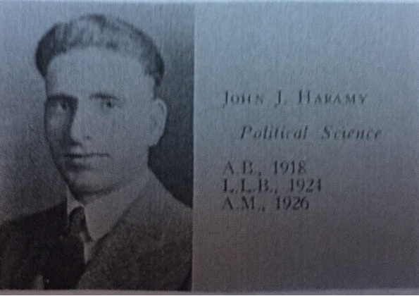 Prof. John J. Haramy - 1932 Oracle
