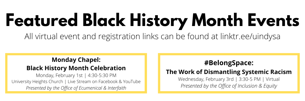 Black History Month at UIndy - 2021 featured events