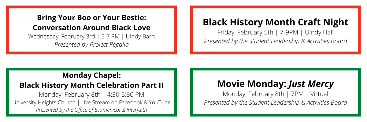 BHM 2021 UIndy events continued