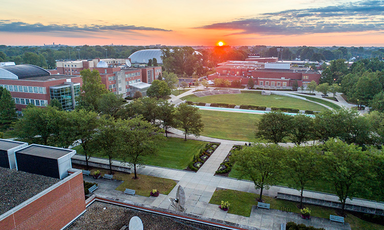 Drone footage of the UIndy campus