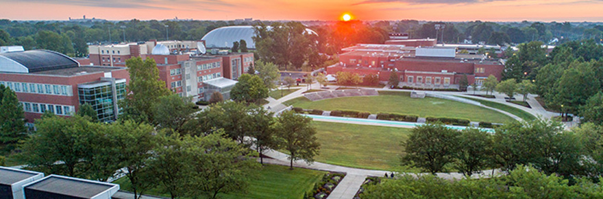 Aerial photo of University of Indianapolis campus