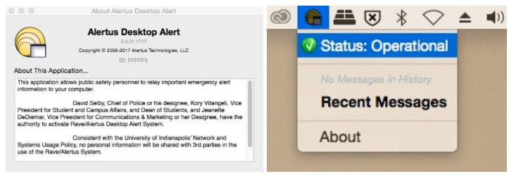 Mac screenshot of alerts