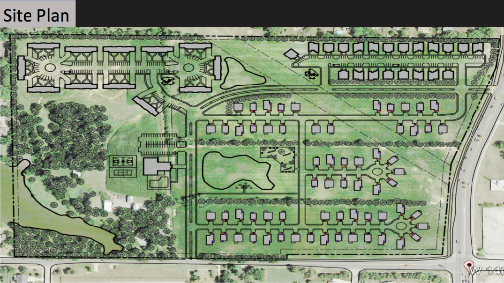 The site plan for McKinley’s Oak Ridge Springs