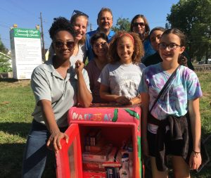 Volunteers installed two "Little Pantries" near the University of Indianapolis campus in July 2018.