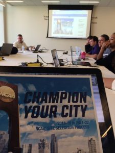 UIndy MSSM students benefit from the faculty's positive relationships with the NCAA. Sometimes that even means having class at NCAA headquarters. 