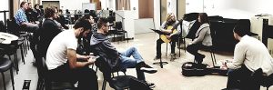 Department of Music students benefit from one-on-one instruction from guest artist Martha Masters.