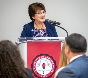 Mrs. Yvonne Shaheen, immediate past Board of Trustees chair for the University of Indianapolis