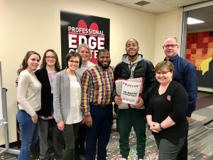 Professional Edge Center staff celebrate their 10,000th appointment.