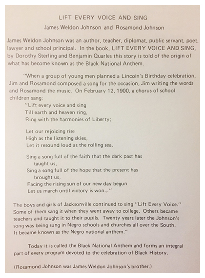 The History Behind 'Lift Every Voice and Sing,' the Black National Anthem