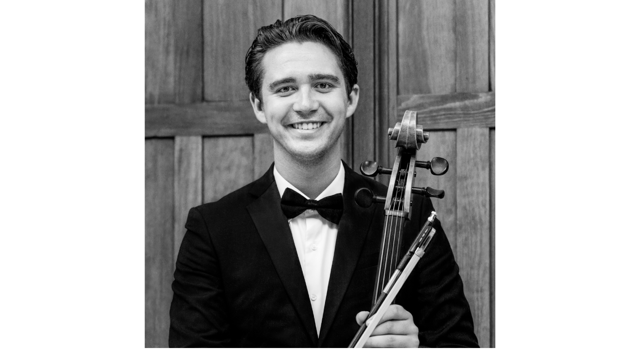 Photo of Stephen Hawkey with his cello