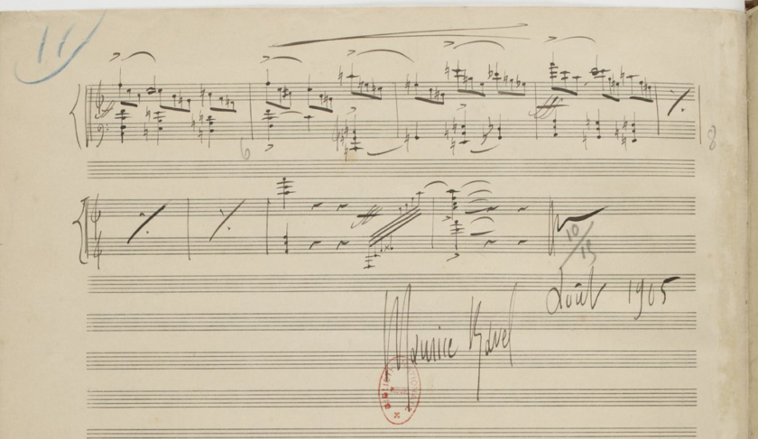 Image of Maurice Ravel's signature