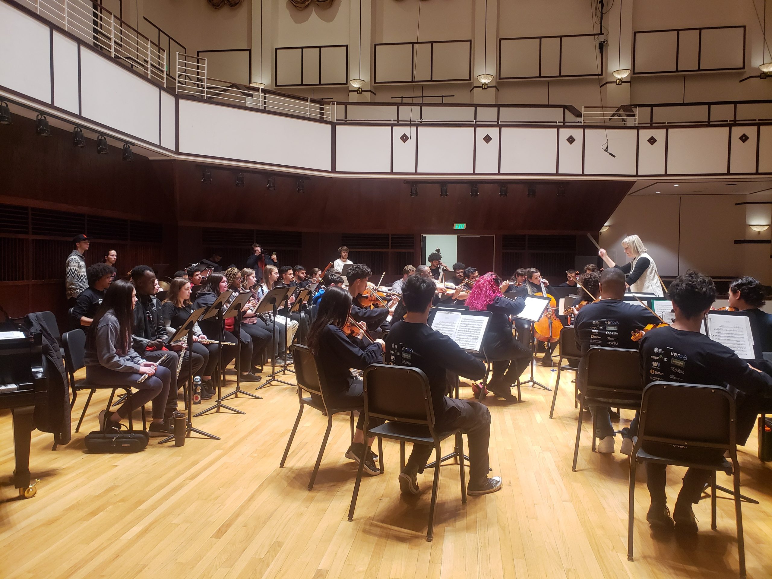 UIndy Symphony Orchestra performs alongside the Rio Grande do Sul Youth Orchestra in Ruth Lilly Performance Hall