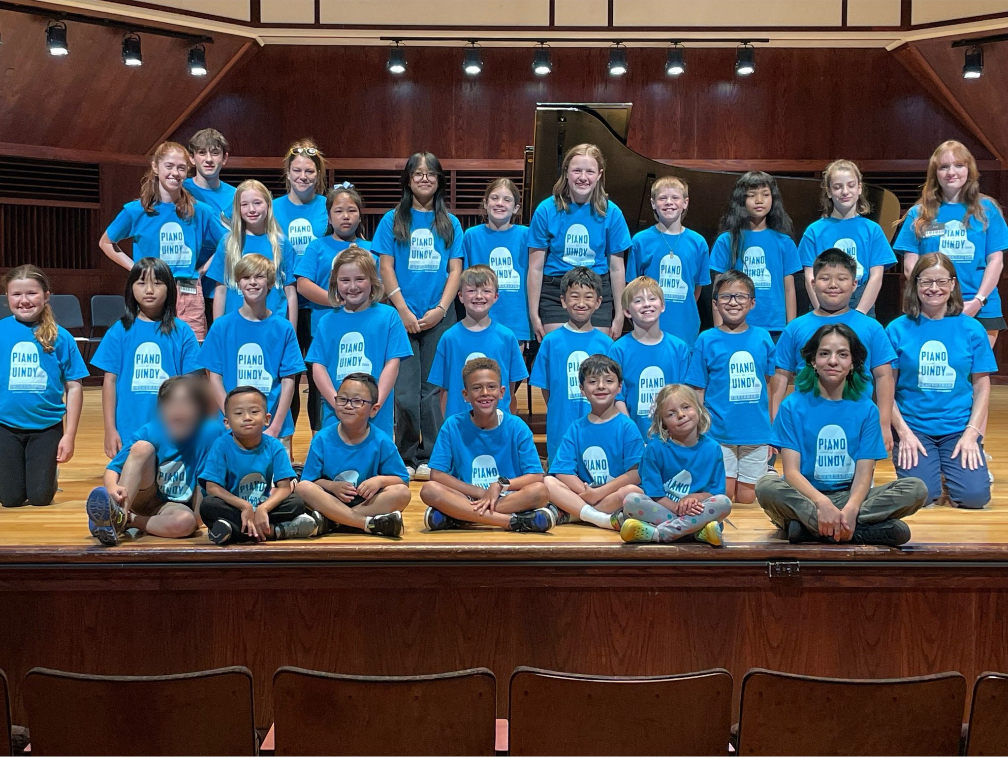 Group photo of 2024 UIndy Summer Piano Camp