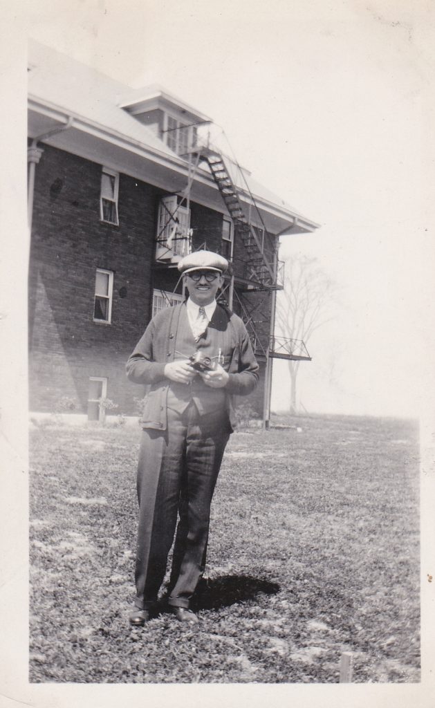 Dr. William Pitt Morgan on Cleanup Day in 1929. Courtesy: Frederick D. Hill Archives