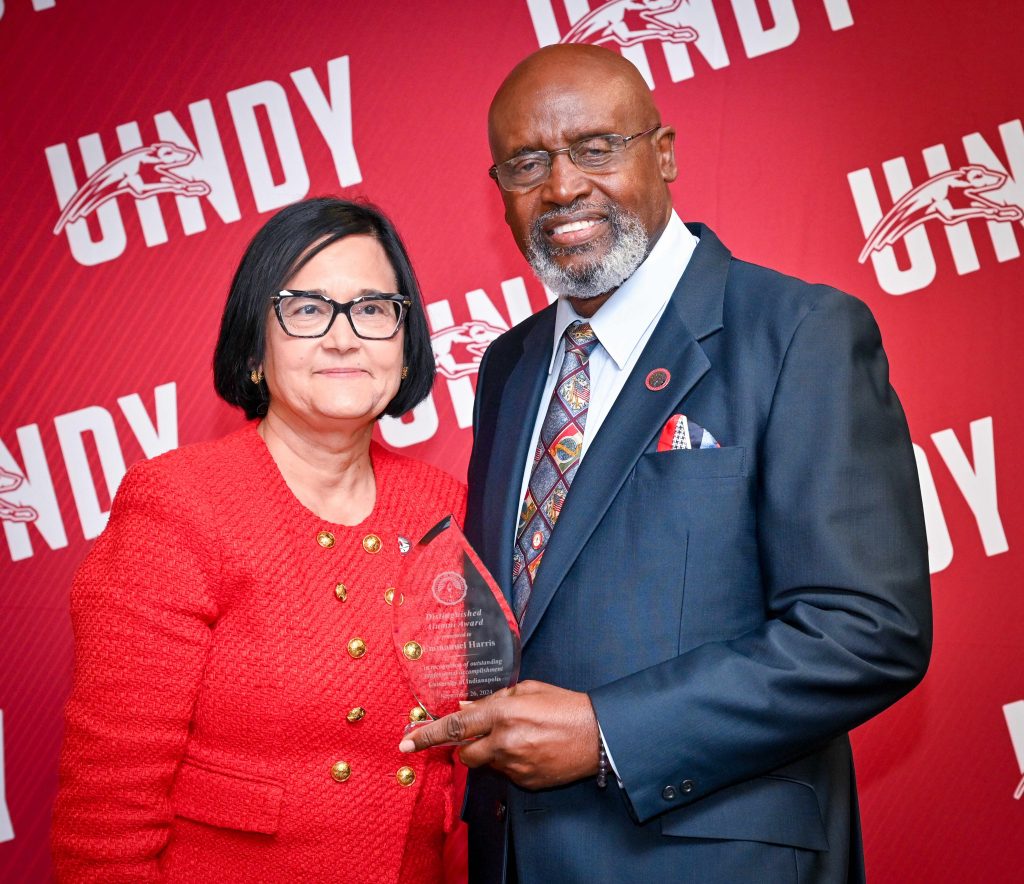 Photo of Emmanuel Harris and President Tanuja Singh