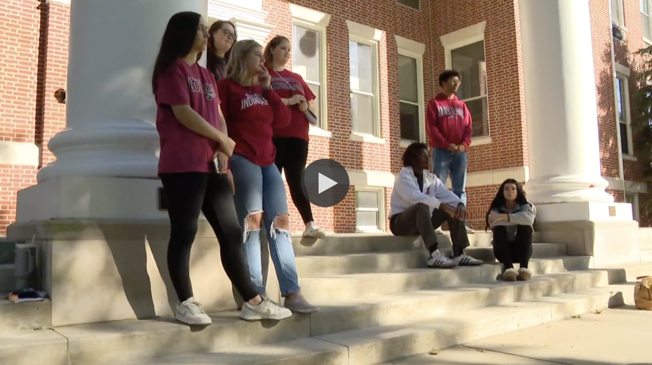 UIndy students canvassing on WTHR