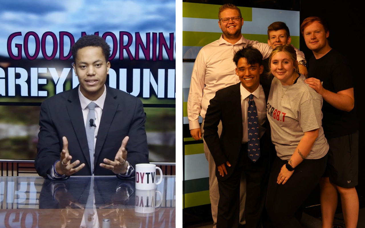 Group photo of UIndy Communication Students that placed 2nd in 2024 International Student Broadcasting Championship