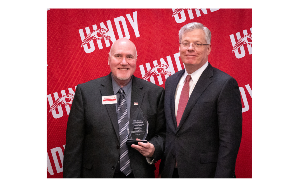 Photo of Jeff Whorley Jr. with Dr. Karl Knapp