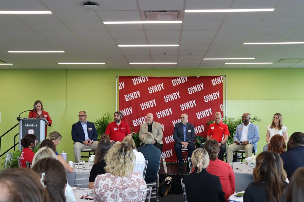 Photo of faculty panel at Meet UIndy