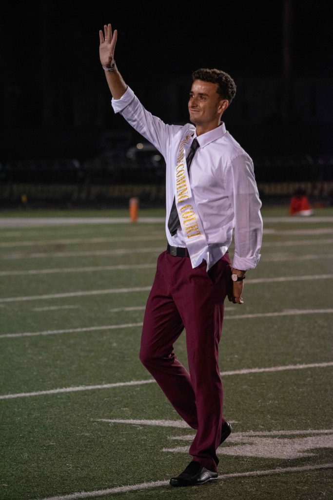 Photo of Mathieu Derache on UIndy's Homecoming Court