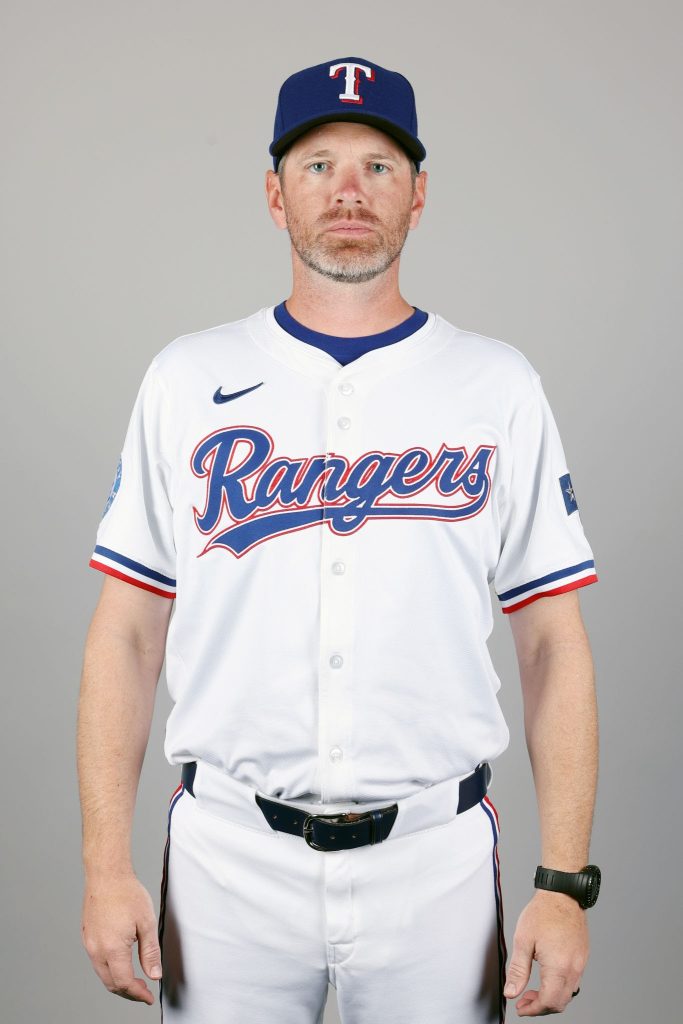 Photo of Jordan Tiegs in his Rangers uniform