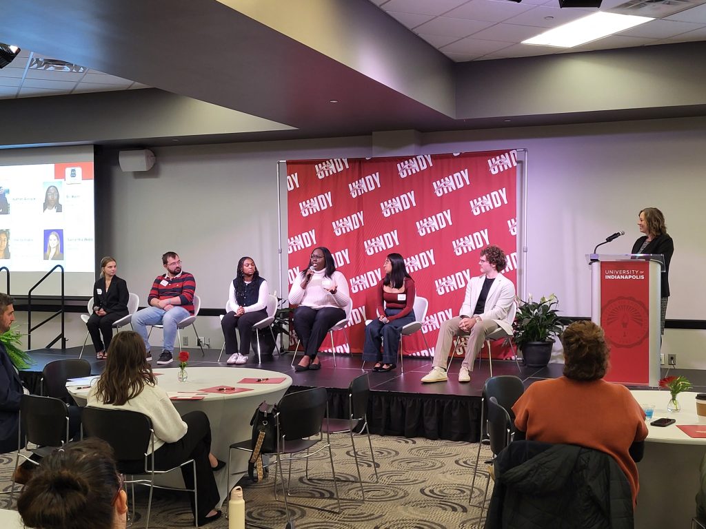 Photo of the UIndy Student Panel at Meet UIndy