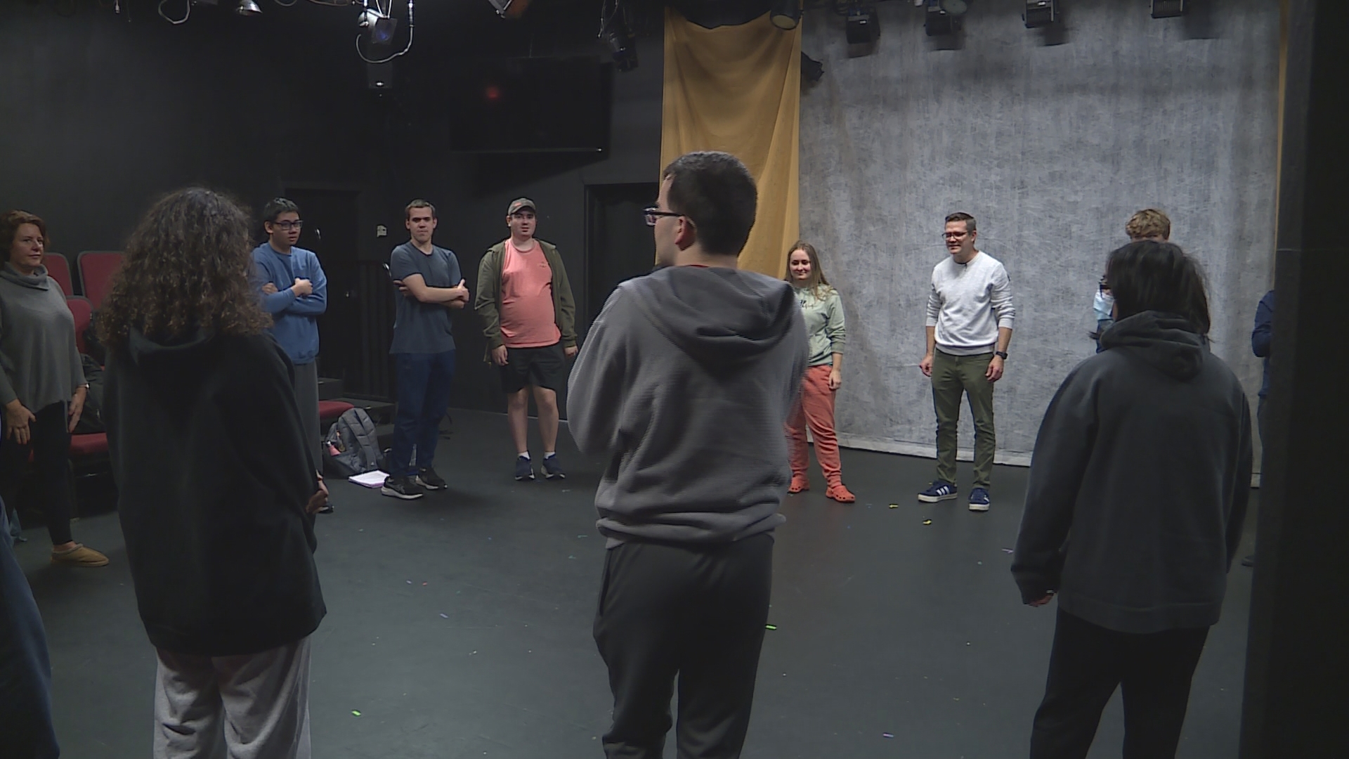 Approximately 20 students are enrolled in the University of Indianapolis' new acting class specifically for the university’s Build Program. Credit: WTHR