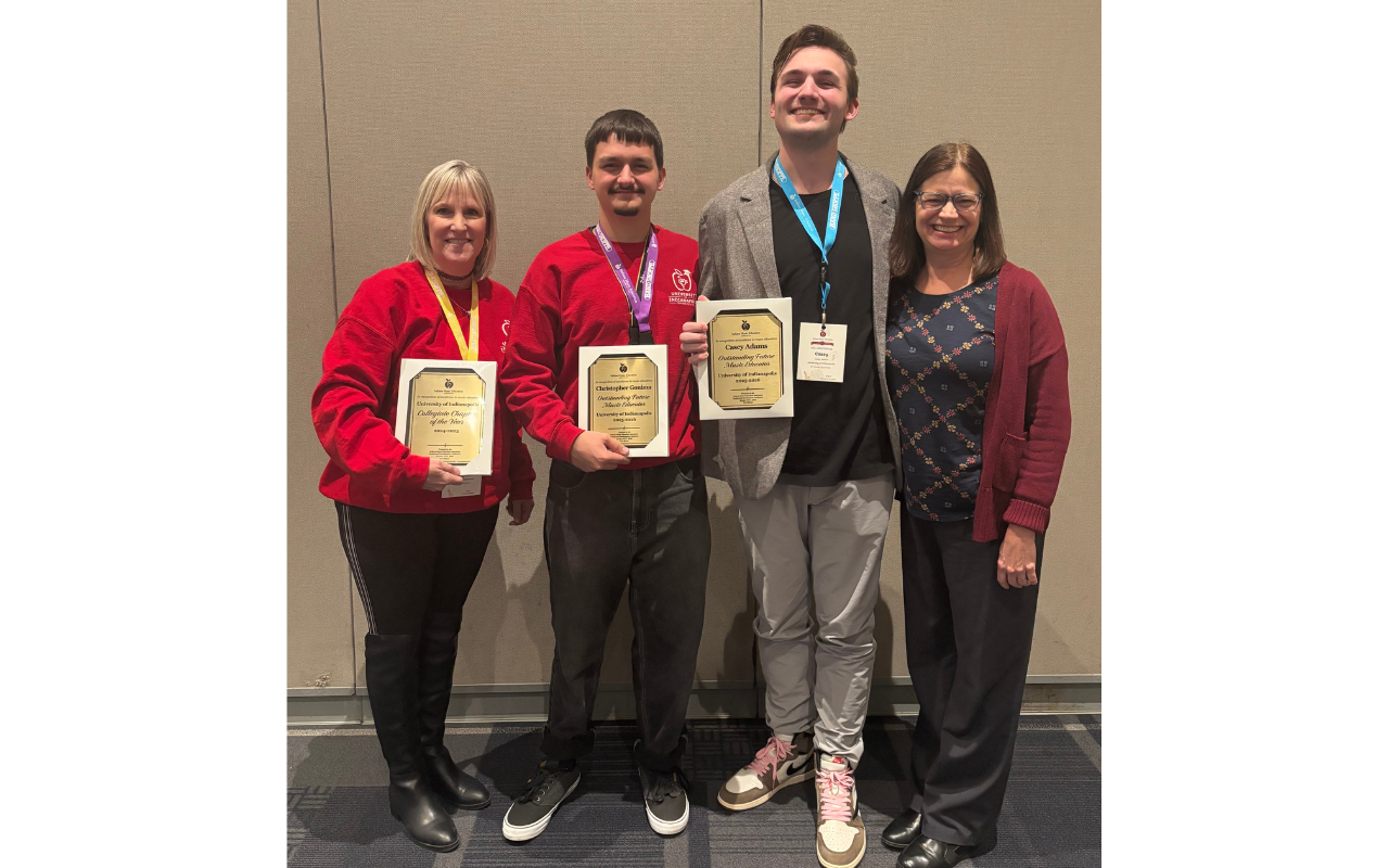 Photo of Dr. Laurie Williams, Chris Gonima, Casey Adams, Dr. Rebecca Sorley