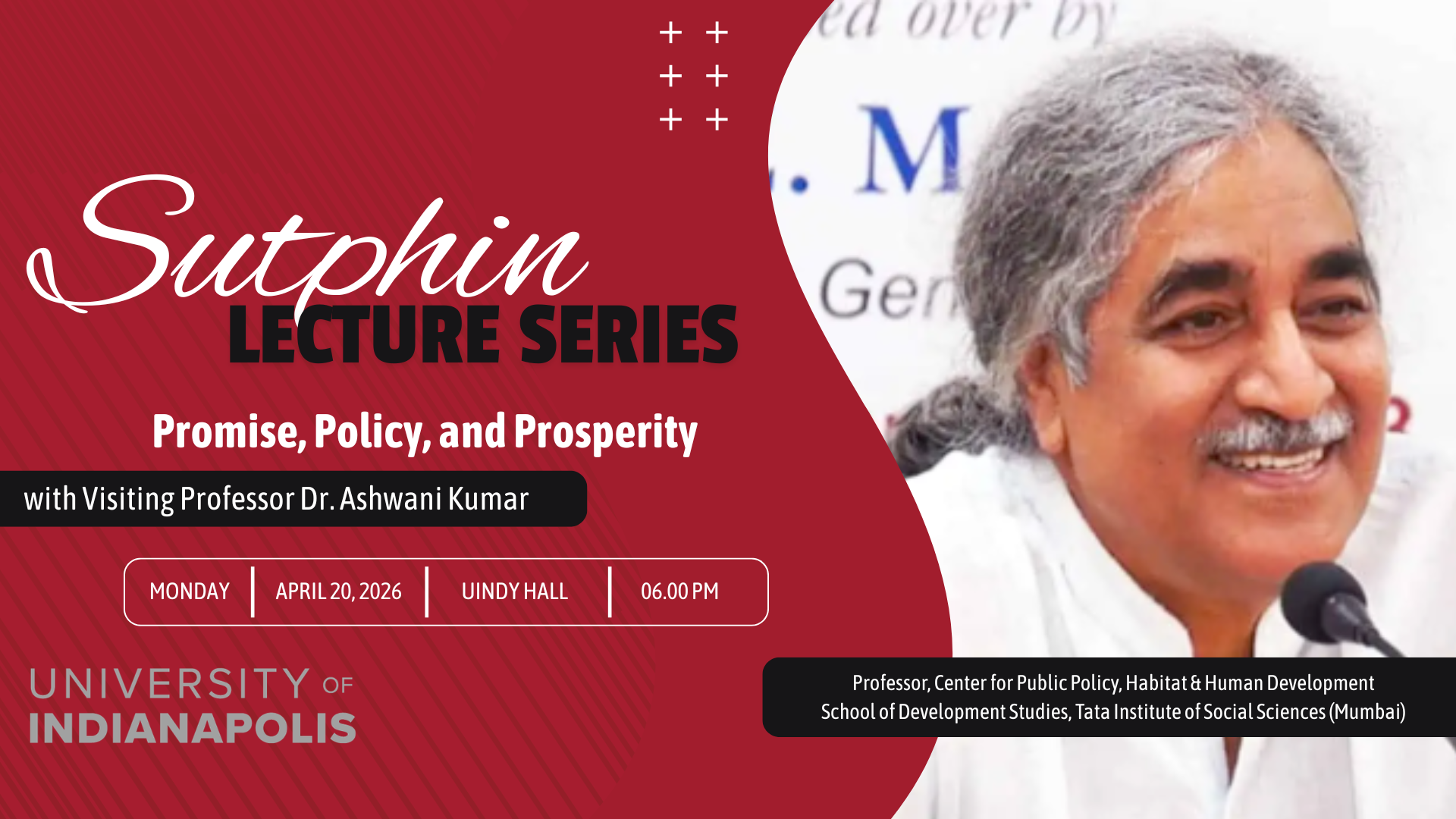 Sutphin Lecture Series with Dr. Ashwani Kumar event info