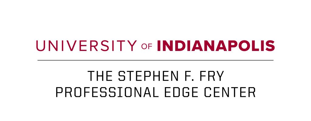 Logo for the Stephen F. Fry Professional Edge Center at the University of Indianapolis