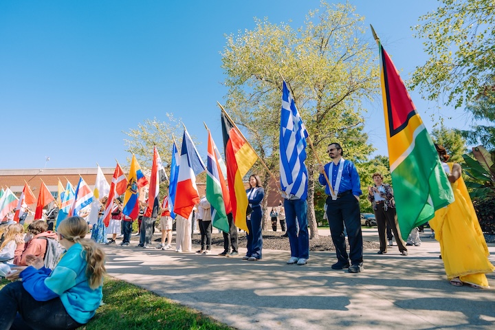 Celebration of Flags 2025. People holding flags.